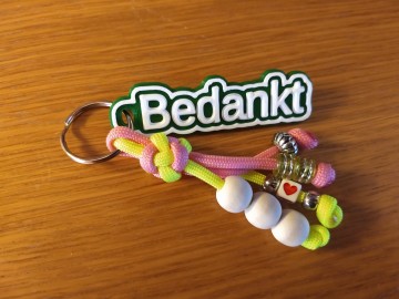 Sleutelhanger bedankt