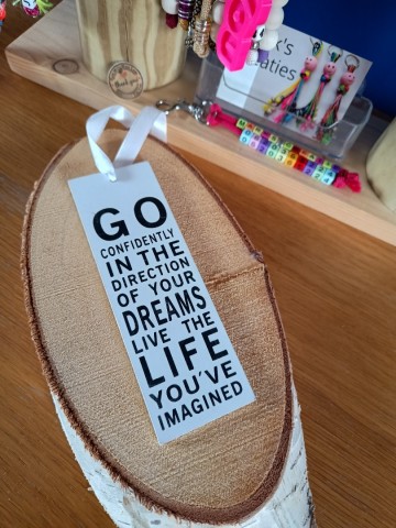 Tekstbord Dreams zwart